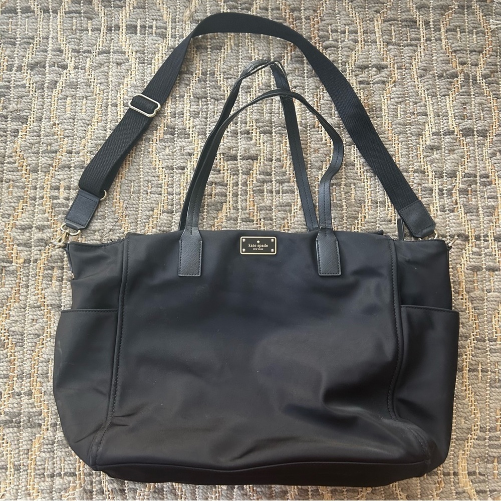 Kate Spade Wilson Road Kaylie Black Nylon Baby Diaper Tote Shoulder Bag